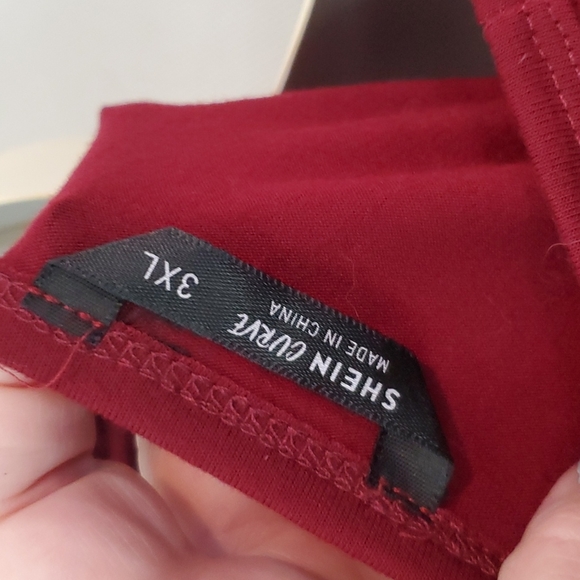 Shein Plus V Neck Button Front Dress - Picture 7 of 7